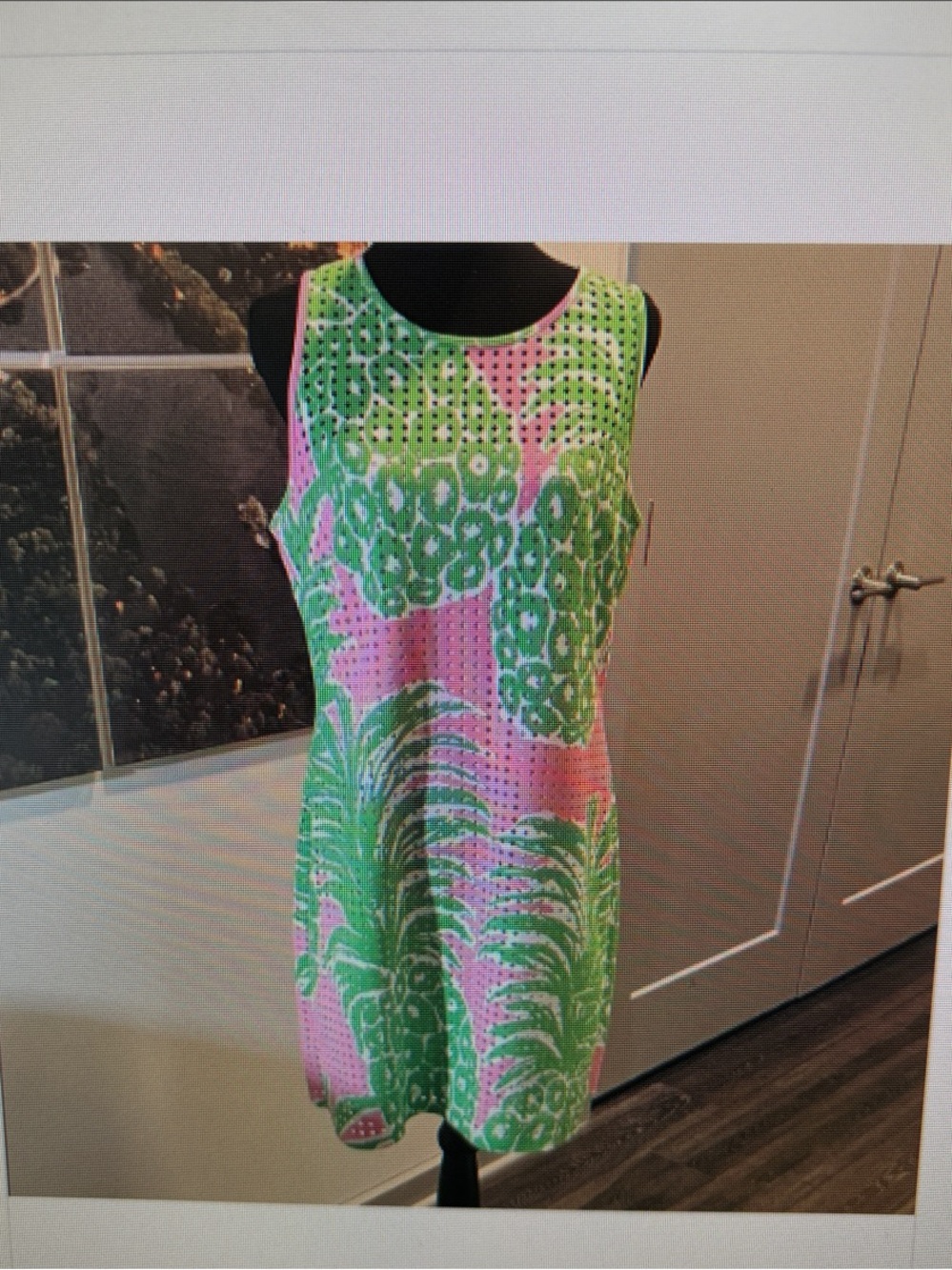 Lilly Pulitzer Pink & Green pineapple Shift Dress